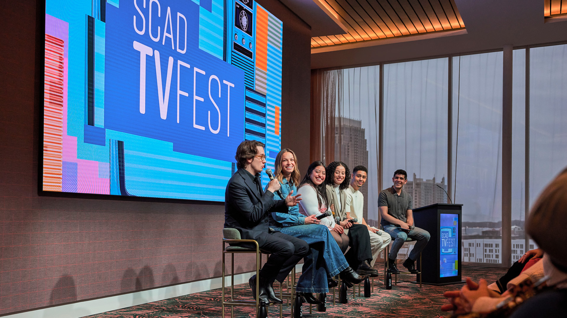 panelists on stage at tvfest