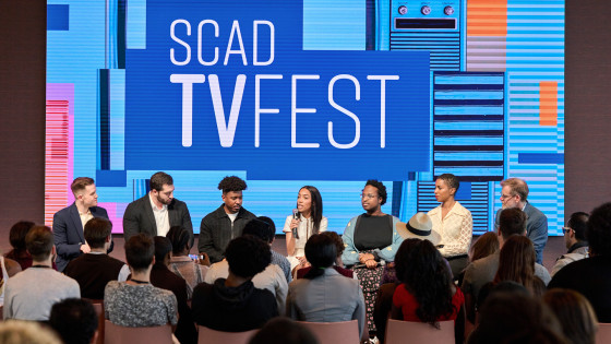 panelists on stage at tvfest