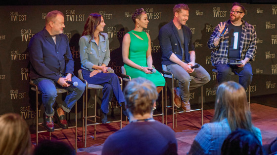 panelists on stage at tvfest